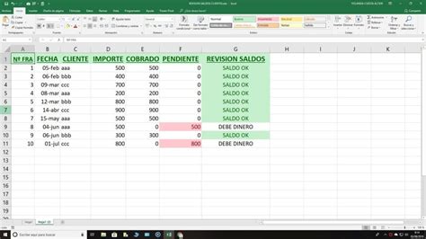 Excel Pagos Facturas Para El Control De Cobros A Clientes