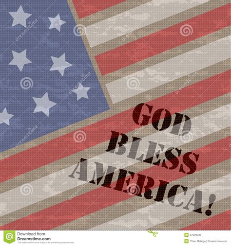 God Bless America 4th July Background Stock Vector