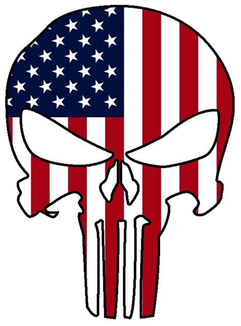 Punisher Skull Military American Flag 2 Us Sticker Decal Large 8