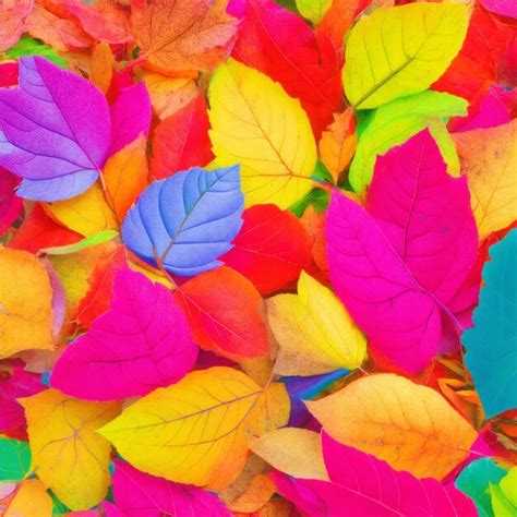 Premium Ai Image Photo Intricate Colorful Leaves Background