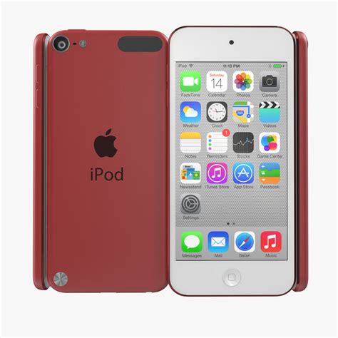 3d Model Ipod Touch Red
