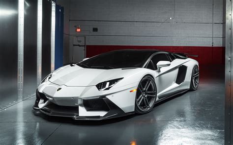 Sport white car on the snow hd. Download Lamborghini Aventador, sports car, white ...