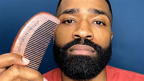 What Beard Size To Start Using Beard Comb Week 9 Black Men S Beard Journey Youtube