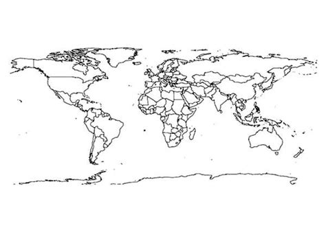 Printable World Map Coloring Page For Kids Cool2bkids World Map