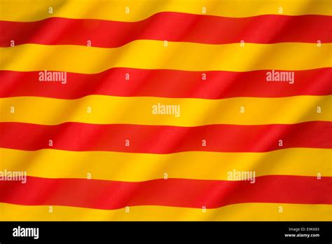 Flag Of Catalonia The Senyera Stock Photo Alamy