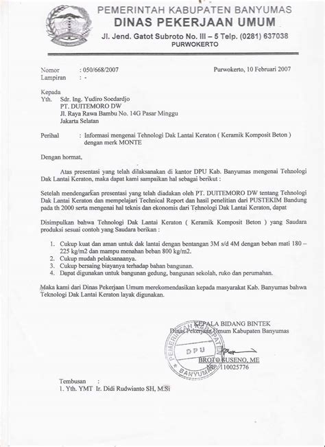 Contoh Surat Perjalanan Dinas Dari Perusahaan  Contoh Surat