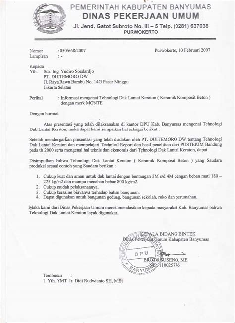 Surat Resmi And Seluk Beluknya Contoh Surat Resmi Bagian Ii