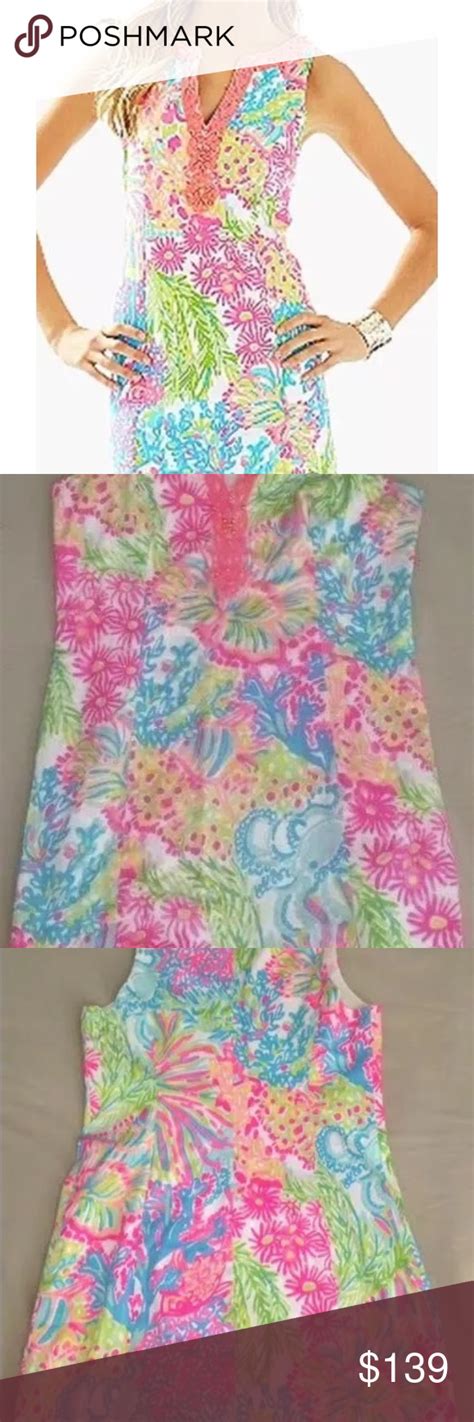 Lilly Pulitzer New Sz 10 Lovers Coral Shift Dress Lilly Pulitzer New