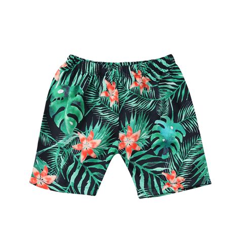 2019 Hot Summer Toddler Kids Baby Boys Striped Shorts Floral Beach