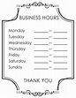 40 Printable Business Hours Templates (Word & PDF)