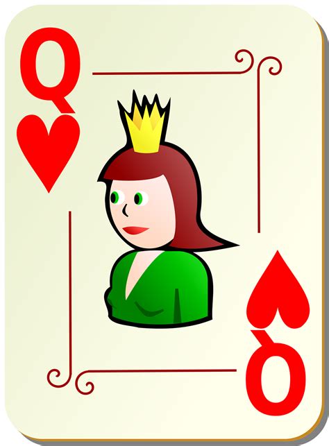queen of hearts card clipart best