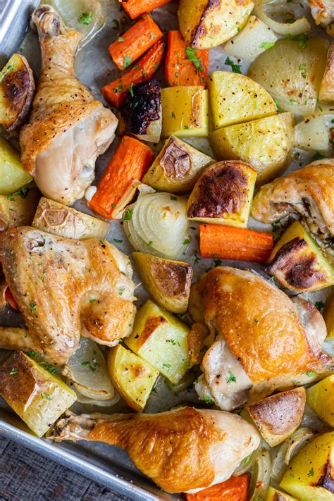 Easy Sheet Pan Chicken And Potatoes Momsdish