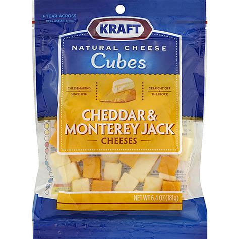 Kraft Cheese Cubes Cheddar And Monterey Jack 64 Oz String Curds