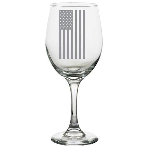 American Flag Etched Wine Glass Barware Patriottico 4 Luglio Etsy Italia