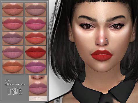 The Sims Resource Imf Simone Lipstick N111