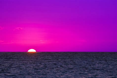 Purple Sea Sunrise Free Stock Photo Public Domain Pictures