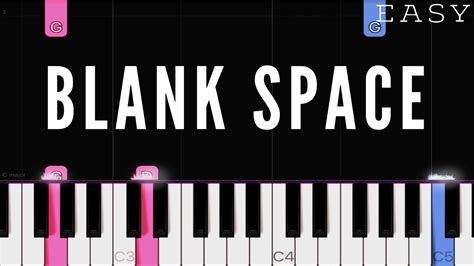 Taylor Swift Blank Space Easy Piano Tutorial Youtube
