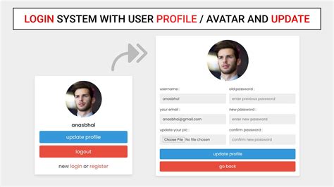 How To Make Login And Register System With User Profile Avatar Image