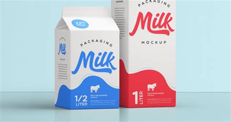 Milk Packaging Psd Mockup Psd Mock Up Templates Pixeden