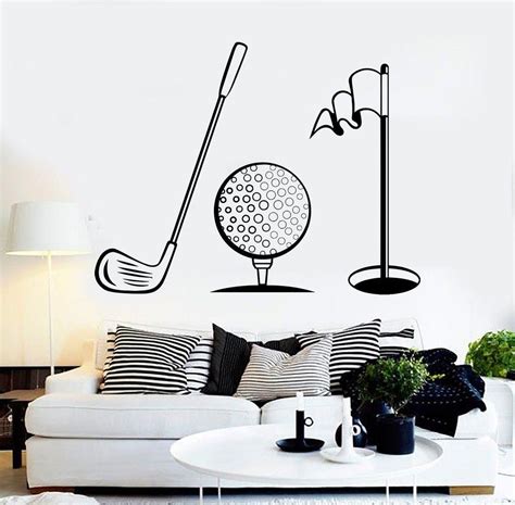 Vinyl Wall Decal Golf Equipment Player Golfer Stickers Unique T