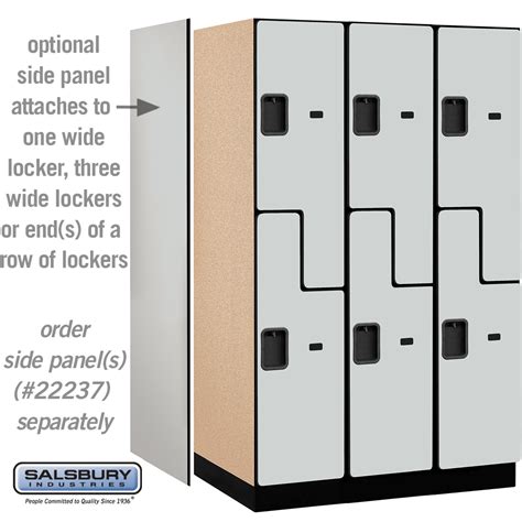 Extra Wide Designer Wood Locker Double Tier S Style 3 Wide 6 Feet