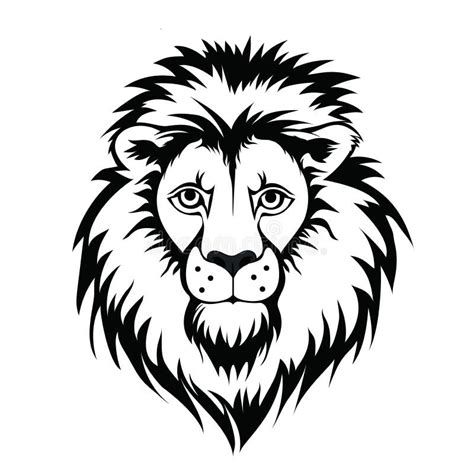 Lion Head Logo Vector Illustration Isolated On White Background
