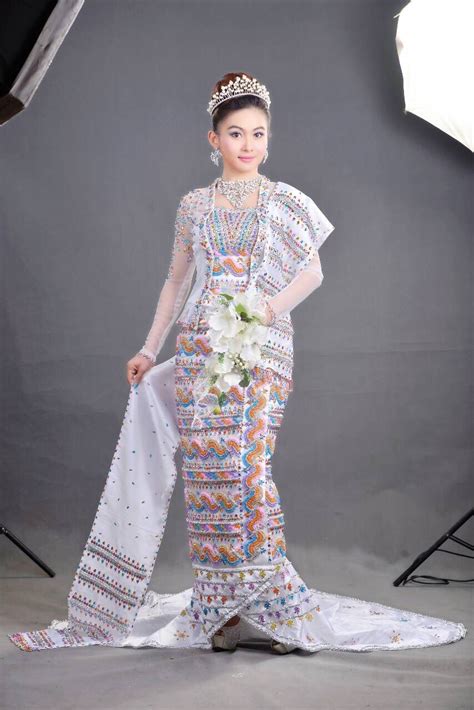 Myanmar Wedding Dress Traditional Dresses Myanmar Dress Design