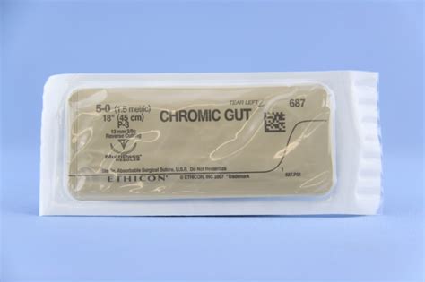 Ethicon Suture 687g 5 0 Chromic Gut 18 P 3 Cutting Esutures