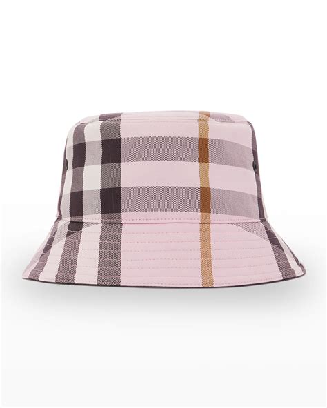 Burberry Giant Check Canvas Bucket Hat Neiman Marcus