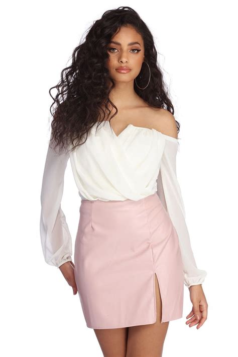 Sophisticated In Chiffon Strapless Top Sophisticated Skirts Off