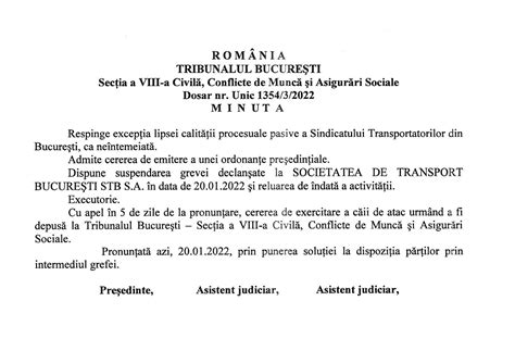 Greva De La Stb Continuă în Ciuda Deciziei Instanței Niciun Mijloc De Transport în Comun în