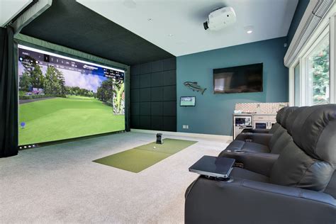 Pin By Bert On Home Golf Golf Simulator Room Golf Room Home Golf