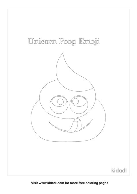 Free Unicorn Poop Emoji Coloring Page Coloring Page Printables Kidadl