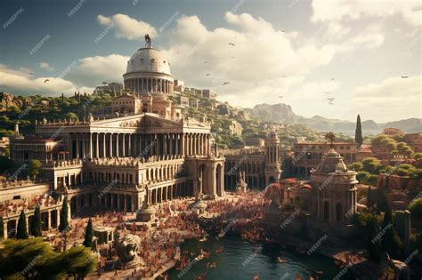 Premium AI Image | Majestic Remnants of the Ages Tracing the Splendor