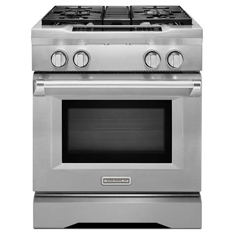 Kitchenaid Commercial Style Ii 41 Cu Ft Slide In Dual Fuel Range