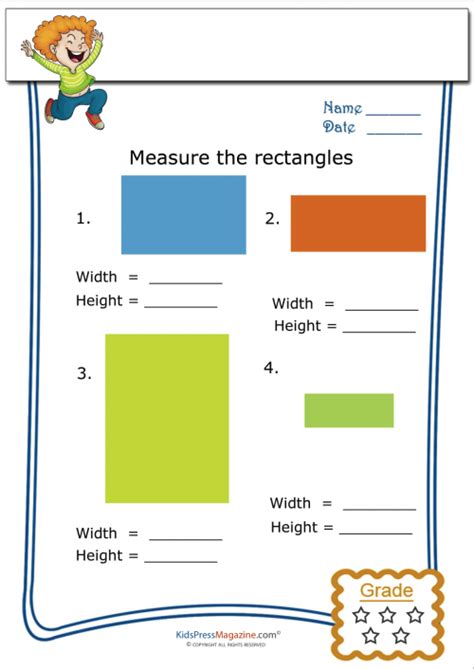 Basic Geometry Worksheet Rectangle Measurement 2
