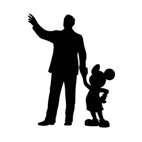 Walt Disney And Mickey Mouse Silhouette At Getdrawings Free Download