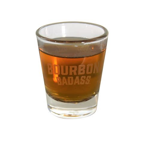 Bourbon Badass™ Shot Glass Set Of 2 Whiskey By The Glass