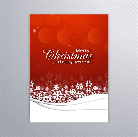 Beautiful Merry Christmas Card Poster With Brochure Template Bac 261680