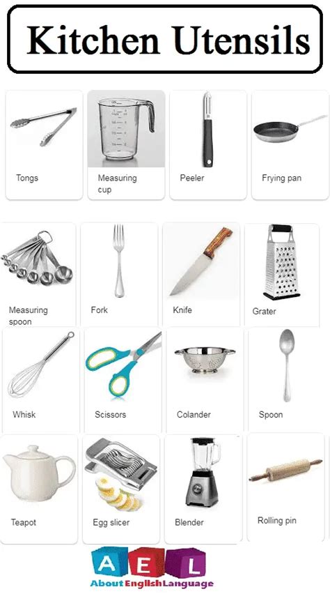Kitchen Tools List With Names Scopepassa