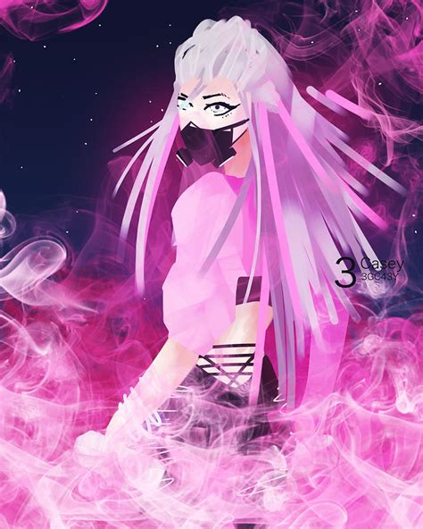 Cyberpunk Girl In Smoke Digital Art By Axel Arje