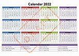 2022 Calendar Printable With Federal Holidays Yearly - Etsy Australia