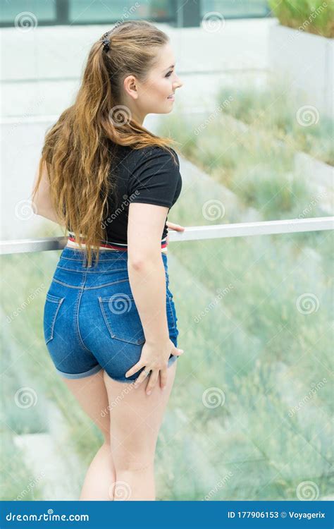 Behind View Of Teenager Girl Stock Image Image Of Teenager Back