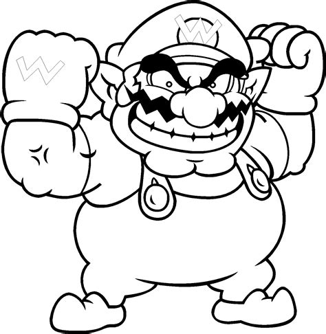 Dessins Gratuits à Colorier - Coloriage Wario à imprimer