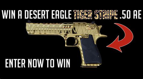 Win A Golden Tiger Striped Desert Eagle In 50AE