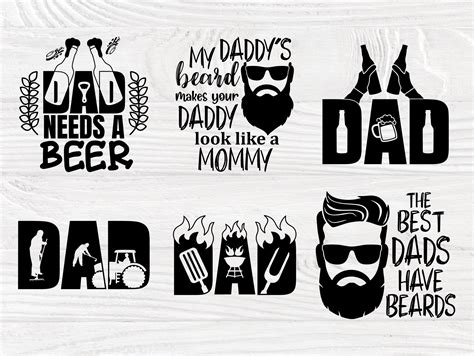 Fathers Day Svg Beard Svg Dad Signs Beer Svg