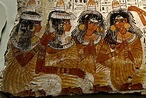 Egyptian female musicians painted on the tomb of Nebamun, a scribe from ...