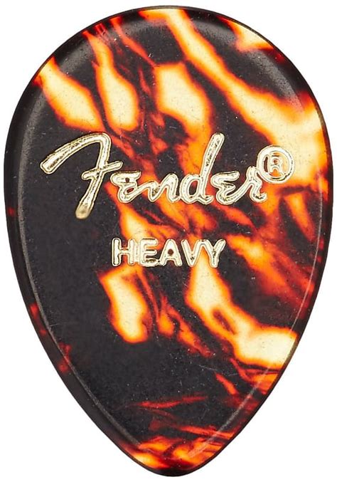 Fender 358 Shape Celluloid Guitar Picks Shell Heavy Reverb