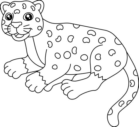 Jaguar Coloring Page Isolated For Kids 5163226 Vector Art At Vecteezy