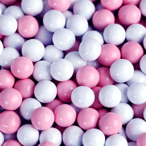 Light Pink And White Sixlets Sixlets Milk Chocolate Candy Balls